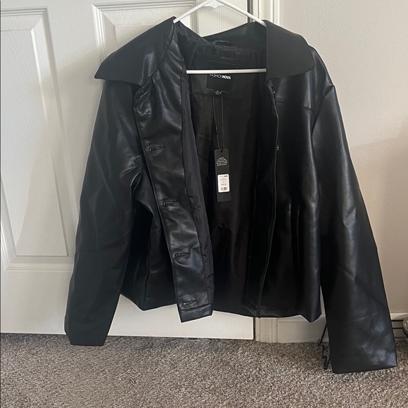 Fashion Nova Jackets & Blazers - Fashion Nova Black Faux Leather Jacket